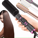 Escova alisadora multifuncional para cabelos - modelador alisador Bivolt - BrazilStory