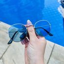 Óculos de sol femininos com armação redonda - Várias cores, estilos e proteção, perfeitos para o verão e qualquer ocasião