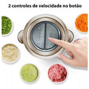 Processador de alimentos elétrico de 2L: triturador com 4 lâminas curvas, ideal para eficiência e praticidade culinária