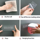 Caixa de papel higiênico à prova d'água para banheiros, salas de estar, escritórios e cozinhas com fixador de parede