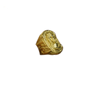 Anel em material tungstênio Dourado com Rosto de Jesus