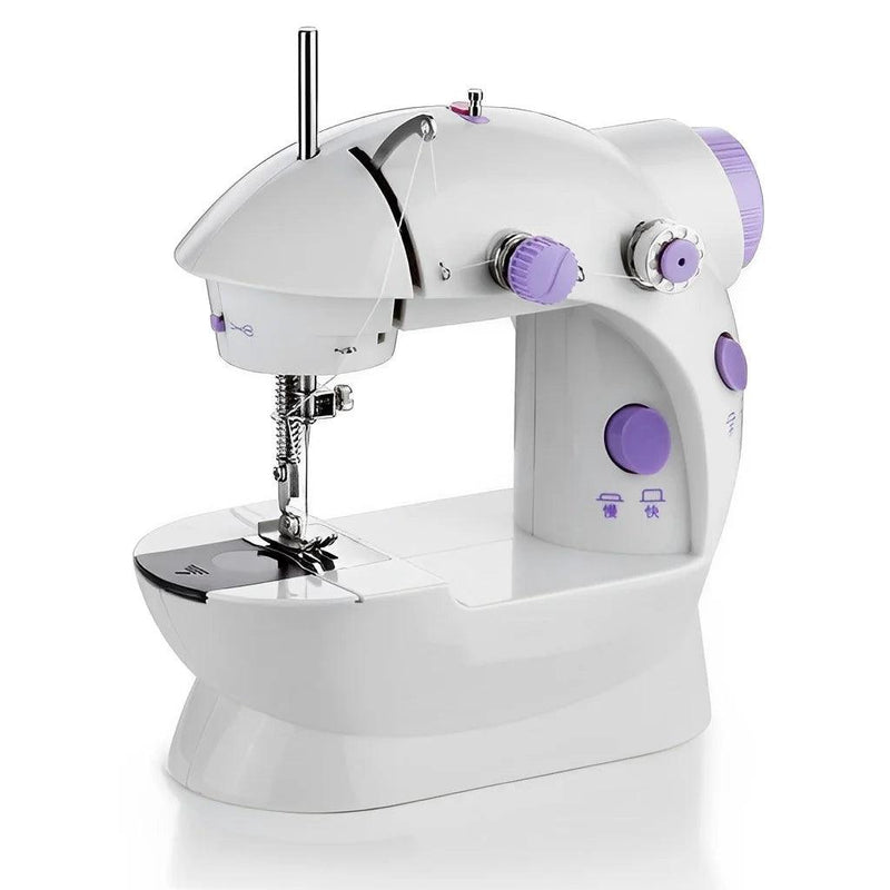Mini Máquina de Costura Portátil Com Pedal Elétrico Costureira Bivolt 110V/220V - BrazilStory