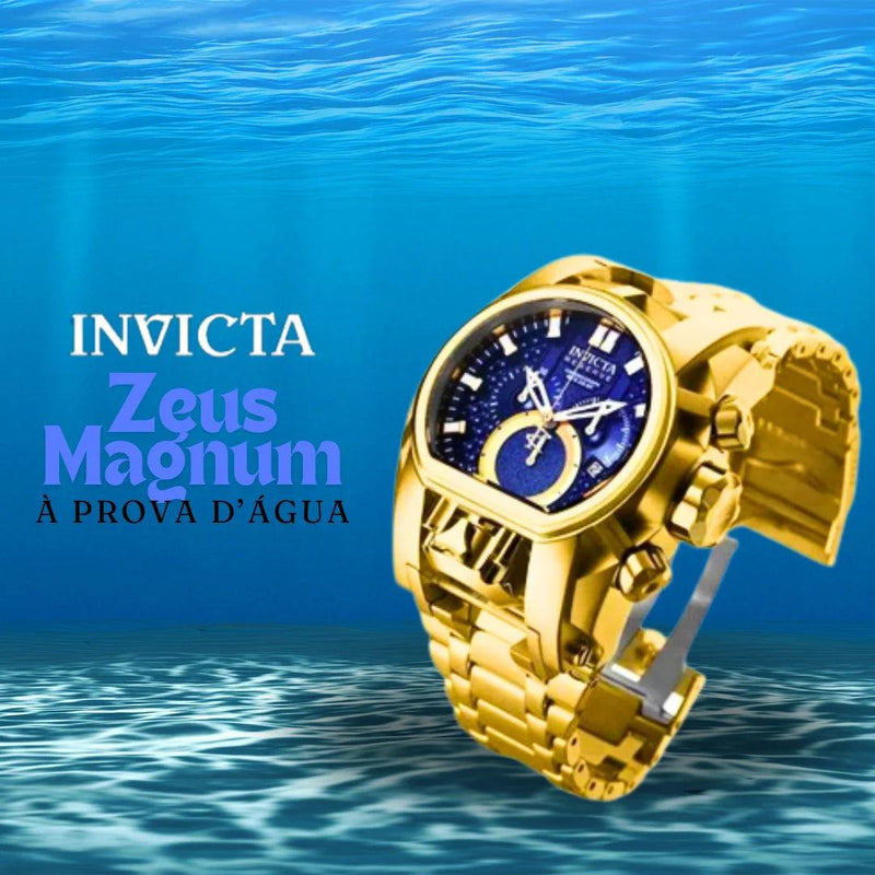 Relógio Masculino Invicta Zeus Magnum Elegante Estilo Imponente Á Prova D'Água