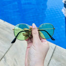 Óculos de sol femininos com armação redonda - Várias cores, estilos e proteção, perfeitos para o verão e qualquer ocasião