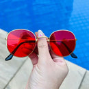 Óculos de sol femininos com armação redonda - Várias cores, estilos e proteção, perfeitos para o verão e qualquer ocasião