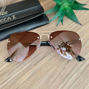 Óculos de sol aviador piloto feminino vintage estilo retrô proteção contra raios UV400 marca designer moda elegante