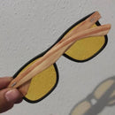 Óculos de Sol Masculino com Haste em Madeira Bambu Óculos Casual - BrazilStory