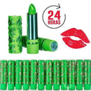 kit 5 Batom 24 Horas Magic Bella Femme Green Lipstick Makeup - BrazilStory