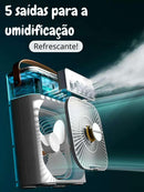 Mini Climatizador, Ventilador e Umidificador 3 em 1 Usb Recarregável - BrazilStory