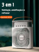Mini Climatizador, Ventilador e Umidificador 3 em 1 Usb Recarregável - BrazilStory