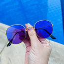 Óculos de sol femininos com armação redonda - Várias cores, estilos e proteção, perfeitos para o verão e qualquer ocasião