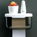 Caixa de papel higiênico à prova d'água para banheiros, salas de estar, escritórios e cozinhas com fixador de parede