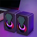 Caixa de som Pc Gamer Com Luz RGB Estéreo 2.0 - BrazilStory
