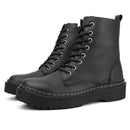 Bota Coturno Feminina Blogueira Sola Plataforma Tratorada Cano Curto - BrazilStory