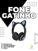 Fone de Ouvido Gatinha RGB B90 - BrazilStory