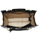 Kit Bolsa Feminina Preta 3 Peças, Bolsa Baú + Bolsa Clutch + Carteira - BrazilStory