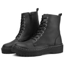 Bota Coturno Feminina Blogueira Sola Plataforma Tratorada Cano Curto - BrazilStory