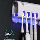 Suporte para aplicador de pasta de dente, dispensador automático de escova com esterilizador UV