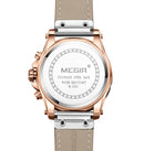 Relógio de quartzo masculino, esportivo, moderno, com três visores, couro, versátil