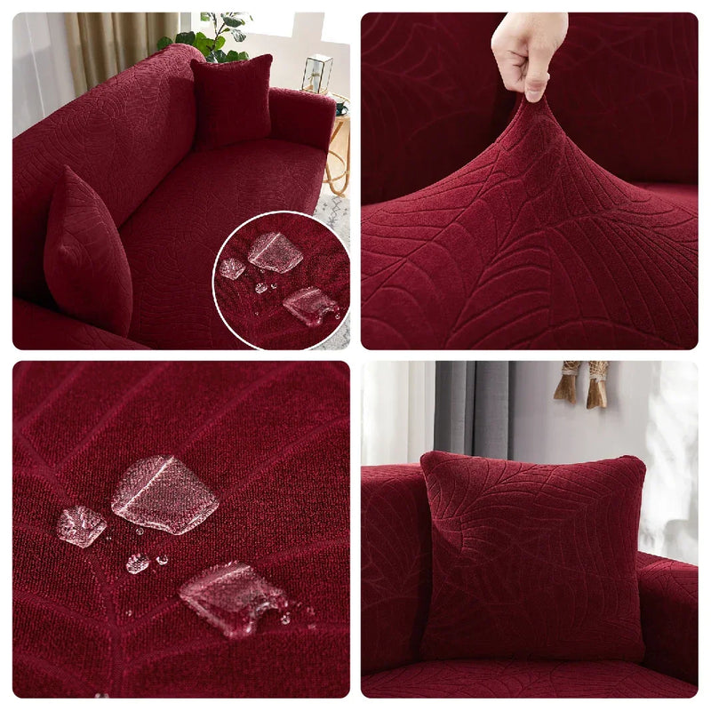 Capa de sofá jacquard espessa para sala de estar, capa de sofá grossa para 1/2/3/4 lugares, capa de sofá de canto em forma de L