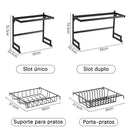 Suporte para pia de cozinha de aço inoxidável premium - BrazilStory