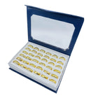 Aliança Aço Inox 316L Dourada Arredondada Noivado Atacado Caixa 36 Peças