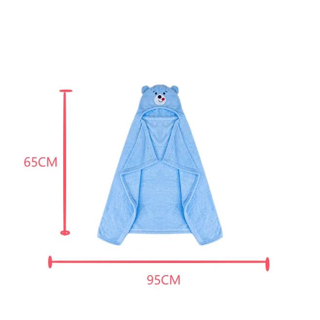 Toalha de Banho Bebê Felpuda Capuz Infantil Recém Nascido Com Orelhinha Menino e Menina --RISOVIT FTB0631