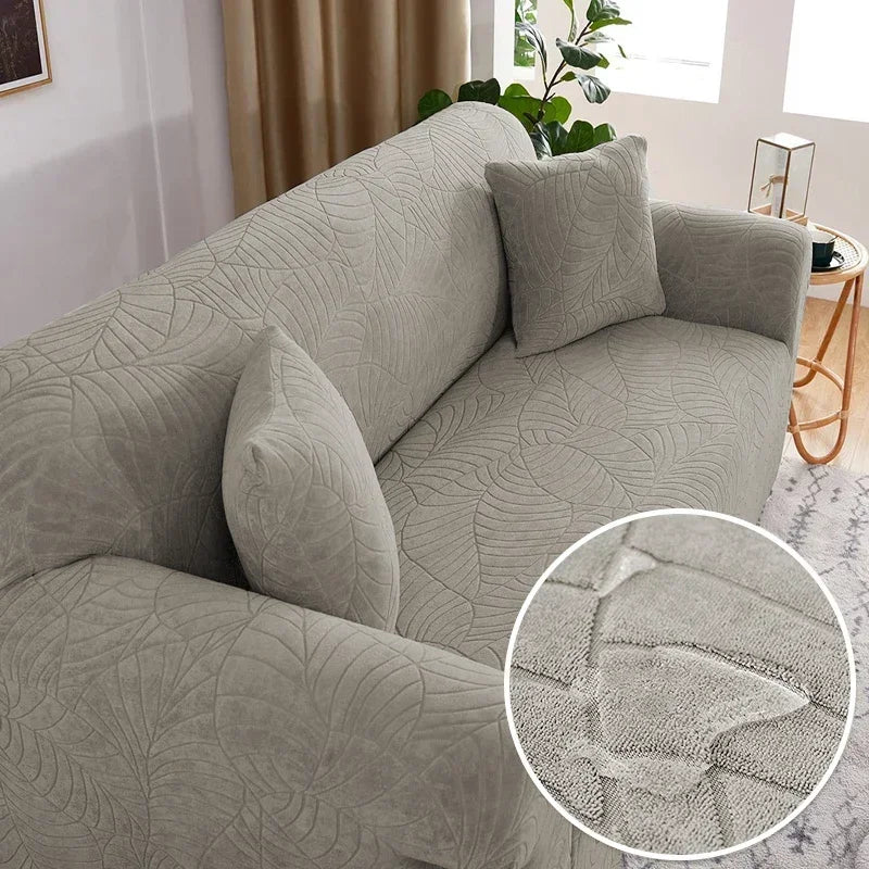 Capa de sofá jacquard espessa para sala de estar, capa de sofá grossa para 1/2/3/4 lugares, capa de sofá de canto em forma de L