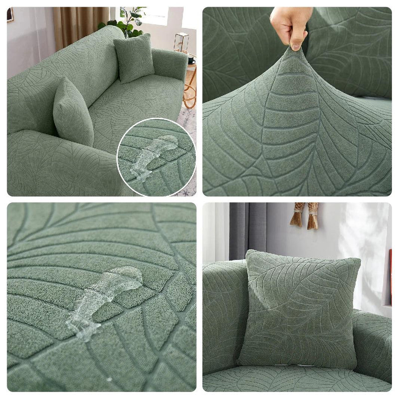 Capa de sofá jacquard espessa para sala de estar, capa de sofá grossa para 1/2/3/4 lugares, capa de sofá de canto em forma de L