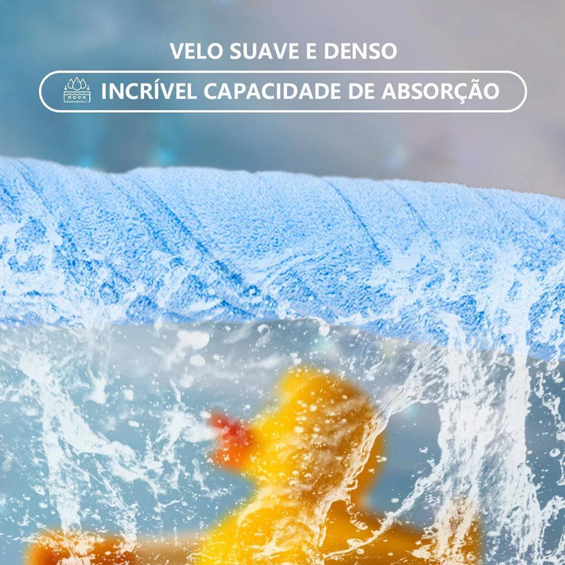 Toalha de Banho Bebê Felpuda Capuz Infantil Recém Nascido Com Orelhinha Menino e Menina --RISOVIT FTB0631