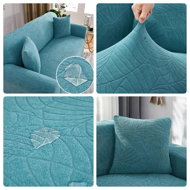 Capa de sofá jacquard espessa para sala de estar, capa de sofá grossa para 1/2/3/4 lugares, capa de sofá de canto em forma de L