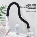 Torneira de luxo flexível de parede com corpo de silicone preto - BrazilStory