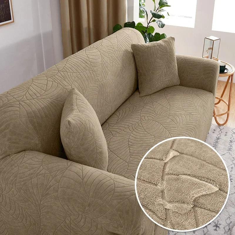 Capa de sofá jacquard espessa para sala de estar, capa de sofá grossa para 1/2/3/4 lugares, capa de sofá de canto em forma de L