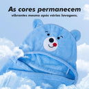 Toalha de Banho Bebê Felpuda Capuz Infantil Recém Nascido Com Orelhinha Menino e Menina --RISOVIT FTB0631