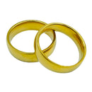 Aliança Aço Inox 316L Dourada Arredondada Noivado Atacado Caixa 36 Peças