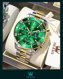 Relógios OLEVS Masculinos Top Marca Relógio de Luxo para Homens Original À Prova D'Água Aço Inoxidável Cronógrafo Fase da Lua Data Rota Dial