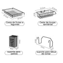 Suporte para pia de cozinha de aço inoxidável premium - BrazilStory