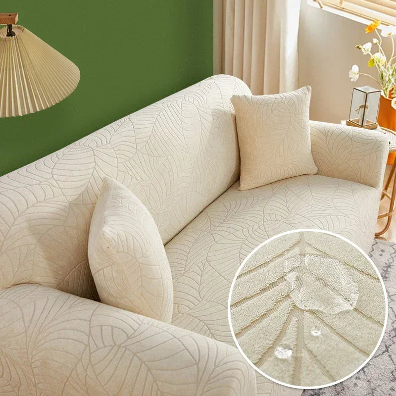 Capa de sofá jacquard espessa para sala de estar, capa de sofá grossa para 1/2/3/4 lugares, capa de sofá de canto em forma de L
