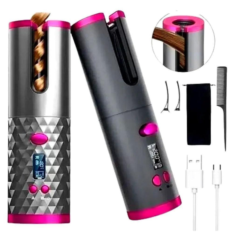 Modelador De Cachos Sem Fio Portatil Ondulado Cabelo Baby Liss Salão de Beleza Cuidados Pessoais Mulher - BrazilStory