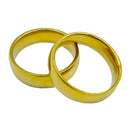 Aliança Aço Inox 316L Dourada Arredondada Noivado Atacado Caixa 36 Peças